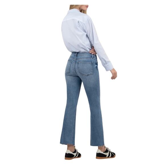 NWT Kut From The Kloth Kelsey High Rise Fab Ab Ankle Flare Medium Wash Size 4 - Picture 2 of 13